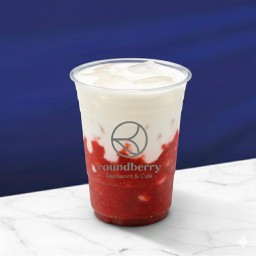 นมสดสตรอเบอร์รี่เย็น