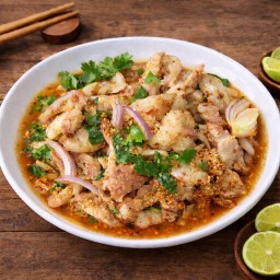 น้ำตกคอหมูย่างติดมัน