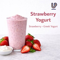Strawberry Yogurt / สมูทตี้เนื้อผลไม้ฟรีซ 100%