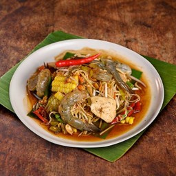 ตำป่าปลาร้า ( Forest Style Papaya Salad )