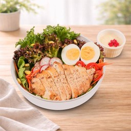 สลัดอกไก่ไข่ต้ม ( Chicken Breast & Boiled Egg Salad )