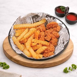 ไก่คาราเกะและเฟรนช์ฟรายส์ ( Gemini said Chicken Karaage & French Fries Combo )