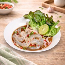 ยำนัวกุ้ง ( Spicy Shrimp Salad with Fermented Fish Sauce )