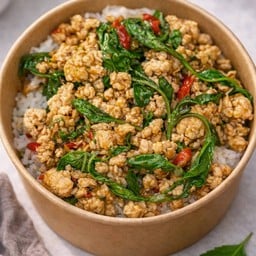 กะเพราไก่สับ(ไม่รวมไข่ดาว)