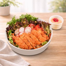 สลัดไก่ทอด ( Fried Chicken Salad )