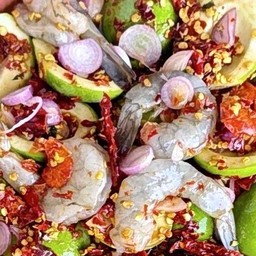 ตำมะม่วงเบากุ้งสด