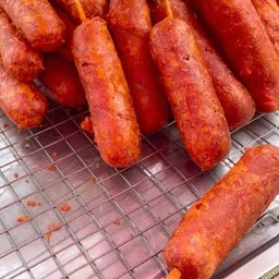 ไส้กรอกหมู3ตัว ชุบแป้งทอด (3ชิ้น)