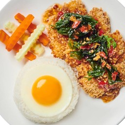 ข้าวกระเพราไก่กรอบ