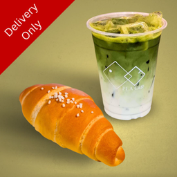 [del] Iced Matcha Latte + Shio pan