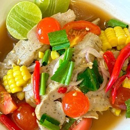 ยำหมูยออุบล+ไข่แดงเค็ม