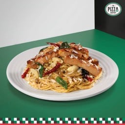 สปาเก็ตตี้หมูคุโรบูตะผัดพริกแห้ง (pasta)