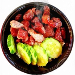 หมูเสวย ข้าวหมูทอด กาดแม่เหียะ