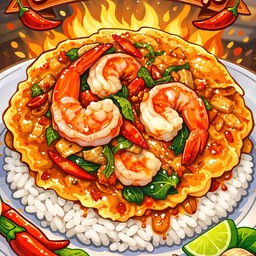 ข้าวไข่ข้น ห่อหมกกุ้ง