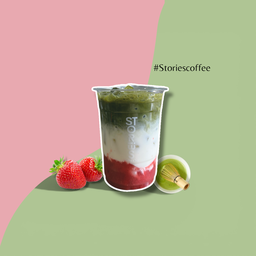 Strawberry Matcha Latte (สตอเบอร์รี่มัทฉะลาเต้)