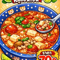 ต้มยำเต้าหู้หมูสับ