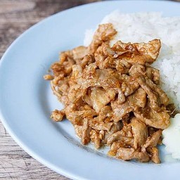 ข้าวหมูทอดกระเทียม