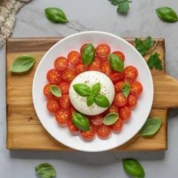 Buffalo Mozzarella with Cherry Tomatoes & Basil