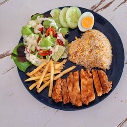 โจ๊กเครื่องในหมูรวม&สเต๊กหมูทอดข้าวผัดร้านคอฟฟี่วิธเลิฟ♥️ ร้านคอฟฟี่วิธเลิฟ♥️