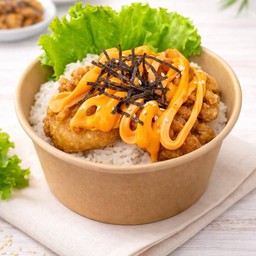 ข้าวไก่คาราเกะซอสชีส