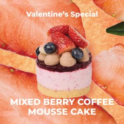 Mixed Berry Coffee Mousse Cake