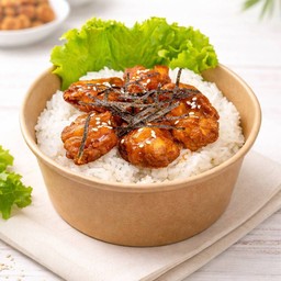 ข้าวไก่ทอดซอสเกาหลีบาร์บีคิว