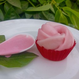 หมั่นโถวกุหลาบ+ดิปนมชมพู