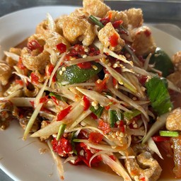 ตำปูปลาร้าแคปหมู