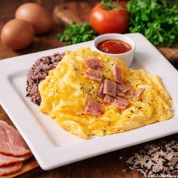 ข้าวไข่นุ่ม (แฮม)