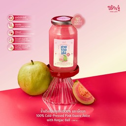 น้ำฝรั่งสีชมพูสกัด100% และเม็ดบุก
 (500 ml.)