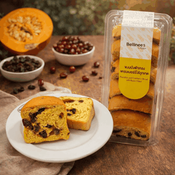 ขนมปังฟักทองลูกเกดแครนเบอร์รี่