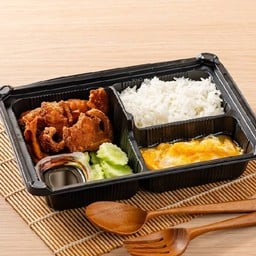 ปิ่นโต 1 ไข่ยู่ยี่ + ไส้พะโล้ทอด + ข้าวหอมมะลิ