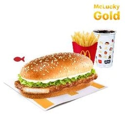 [อร่อยซ่ากับโค้ก] มั่งมีเบอร์เกอร์ปลา (L)