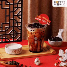 มิดไนท์ แอมเบอร์ มิลค์ที เย็น16 oz.