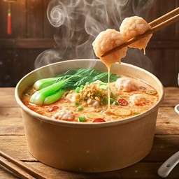 เกี๊ยวกุ้งฮ่องกงต้มยำ