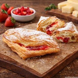 สตรอว์เบอร์รี่ครีมชีสเดนิช (Strawberry Cream Cheese Danish)