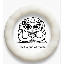 Matcha milk tea with mochi