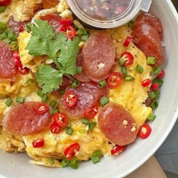 ข้าวไข่ข้นกุนเชียงทอด