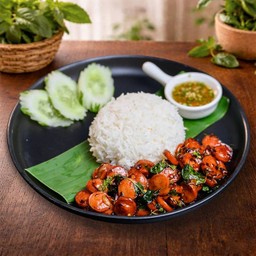 ข้าวกะเพราไส้กรอก ( Kaprao Sausage )