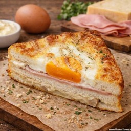 คล็อกมูสทรัฟเฟิลไวท์ซอส (Croque Mousse Truffle White Sauce)