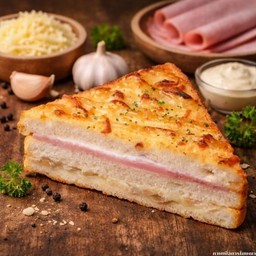 ทริปเปิ้ลคล็อคมูสแฮมเห็ดไวท์ซอส (Triple Croque Monsieur Ham Mushroom White Sauce)