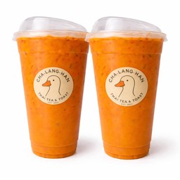 ชาไทย 2 แก้ว (แก้วใหญ่ 22 ออนซ์)