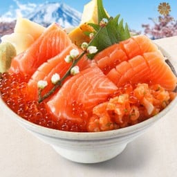 ข้าวหน้าปลาดิบ ปลาแซลมอน ไข่ปลาแซลมอน (26202)