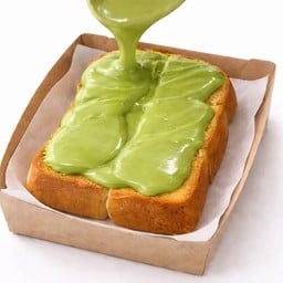 ขนมปังปิ้ง ราดซอสชาเขียว