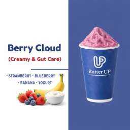 Berry Cloud (Creamy & Gut Care) / สมูทตี้เนื้อผลไม้ฟรีซ 100%
