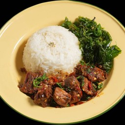 กะเพราหมูตุ๋น (กับข้าว) Braised Pork (No Rice)