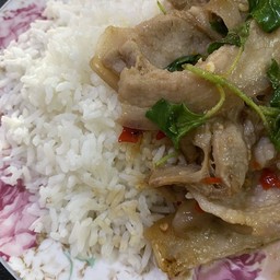 ข้าว+กะเพราสามชั้นสไลด์