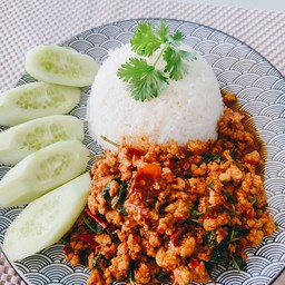 ข้าวกระเพราหมูสับ