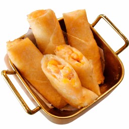 โรลกุ้งคอร์นสลัด Corn Salad Shrimp  Rolls