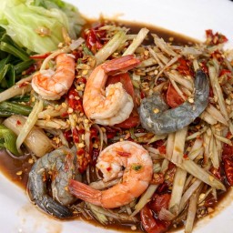 ตำกุ้งสด