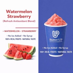 Watermelon Strawberry (Refresh Antioxidant Blend) / สมูทตี้เนื้อผลไม้ฟรีซ 100%